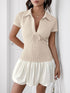 'Velora' Knit Short Sleeve Mini Dress - Celes Fashion